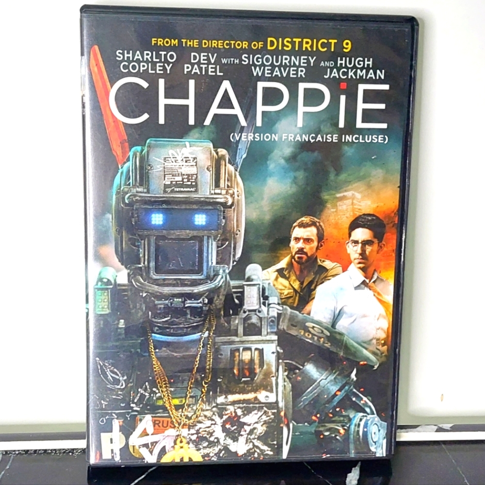 Chappie DVD Movie Starring Dev Patel, Hugh Jackman & Sharpto Copley